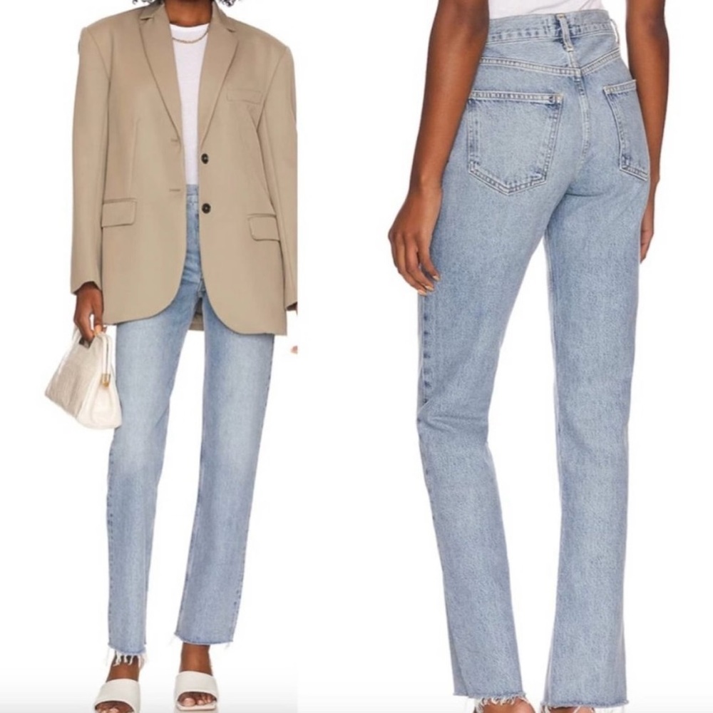 Agolde Lana Midrise Straight Leg Jean in Sway Wash